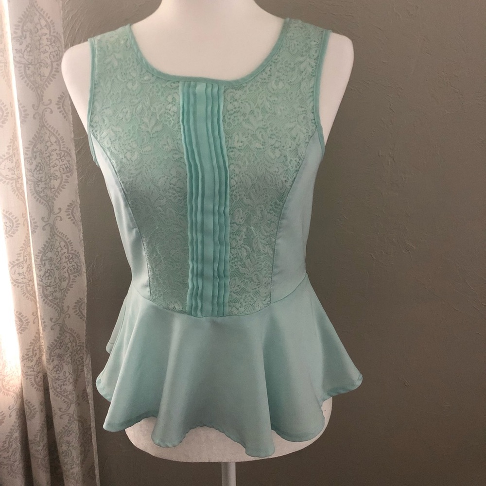 Peplum Lace Tank